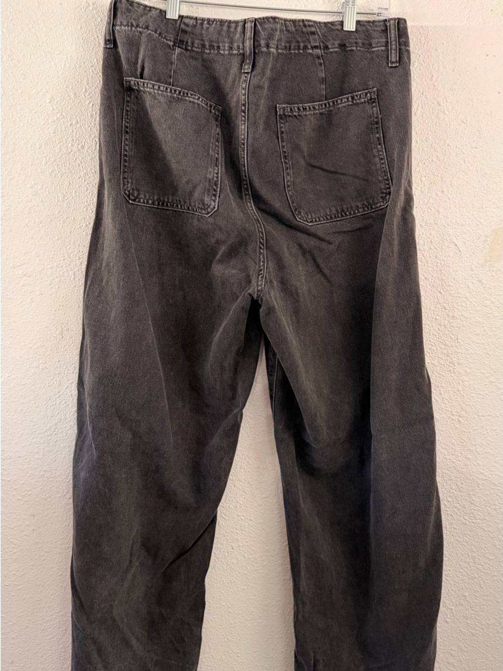 Washed Black Baggy Wide Leg Jeans - Picture 2 of 3